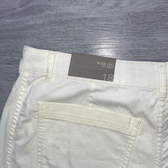 Soft Surroundings Women’s 18 Pants Driftwood Lightweight Chambray Wide Leg NWT - Picture 12 of 16